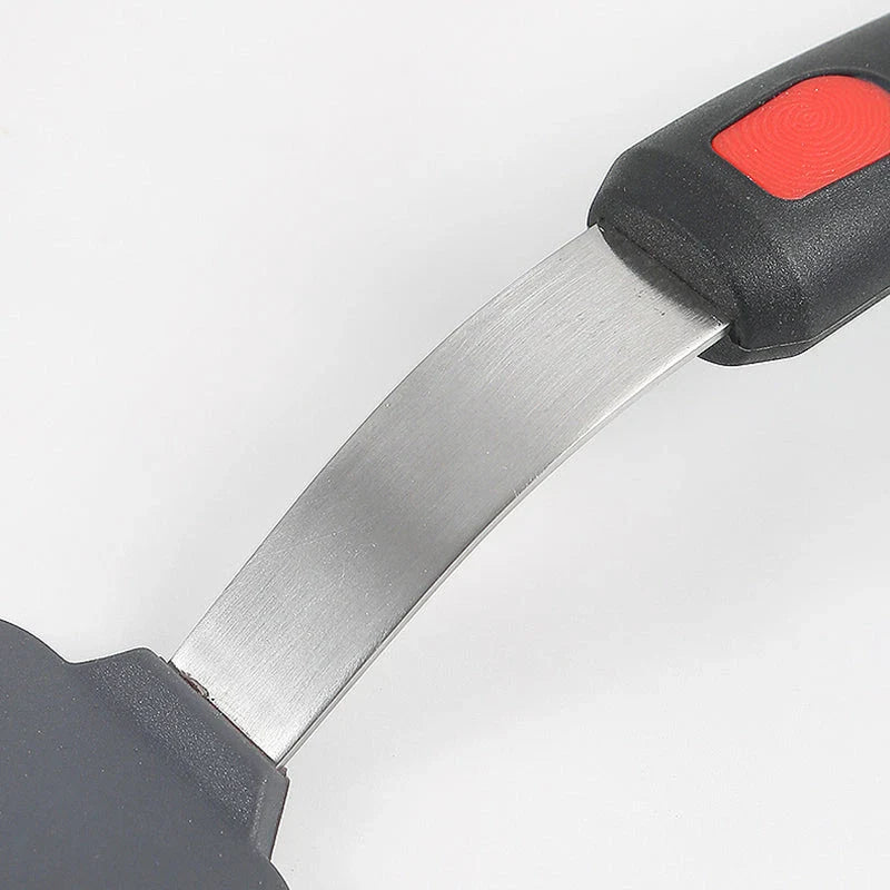 High-temperature resistant silicone spatula with stainless steel core for versatile cooking tasks