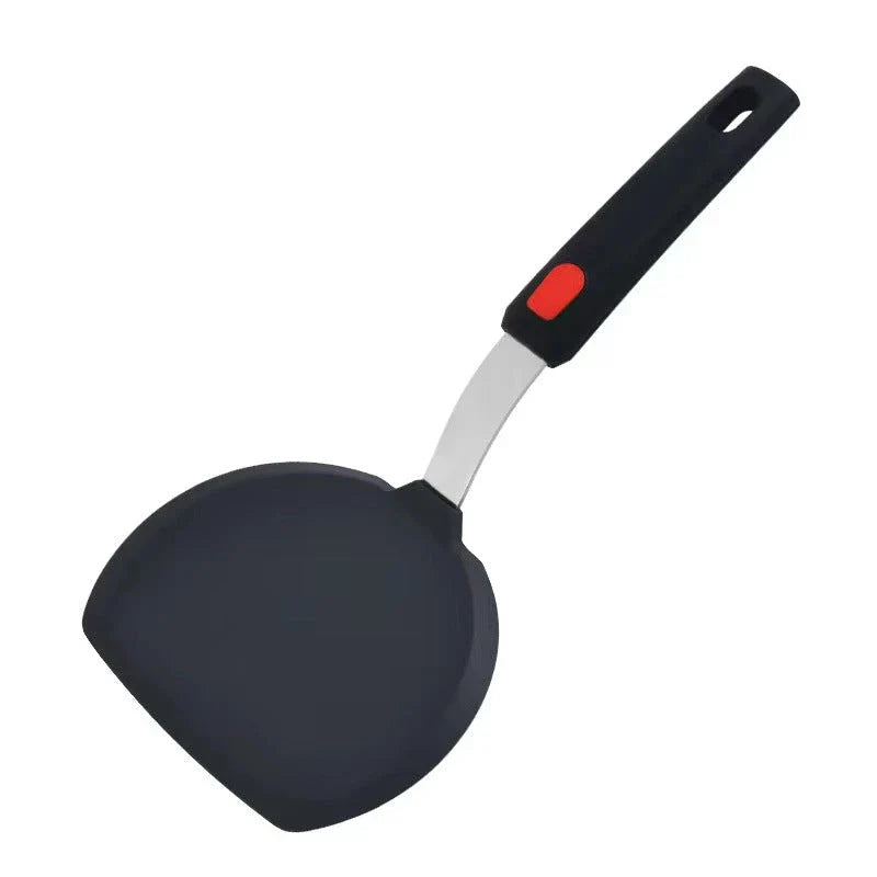 High-temperature resistant silicone spatula with stainless steel core for versatile cooking tasks