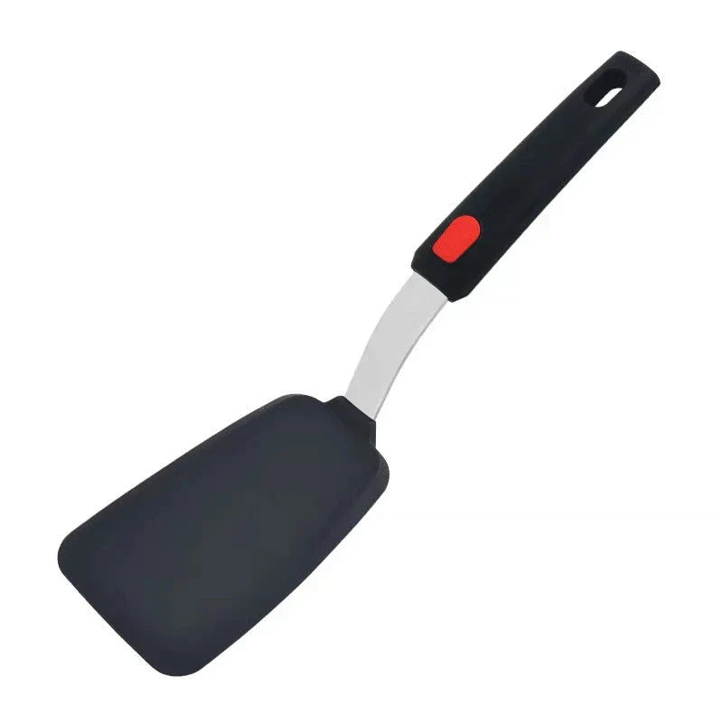 High-temperature resistant silicone spatula with stainless steel core for versatile cooking tasks