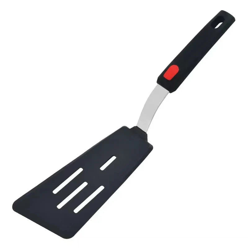High-temperature resistant silicone spatula with stainless steel core for versatile cooking tasks