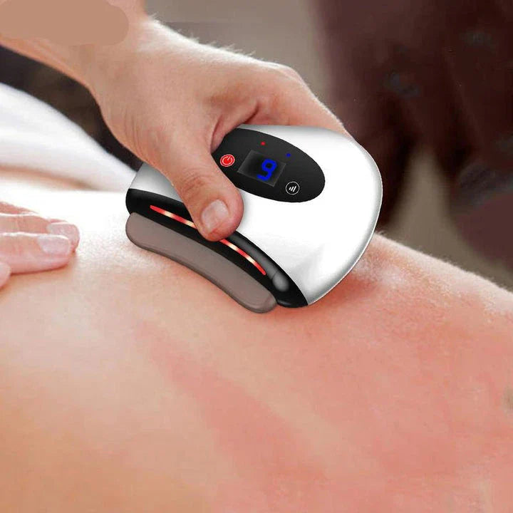 Trendha Electric Gua Sha Facial Massager with 12 Vibration Levels, Heated Massage, and Red Light Therapy