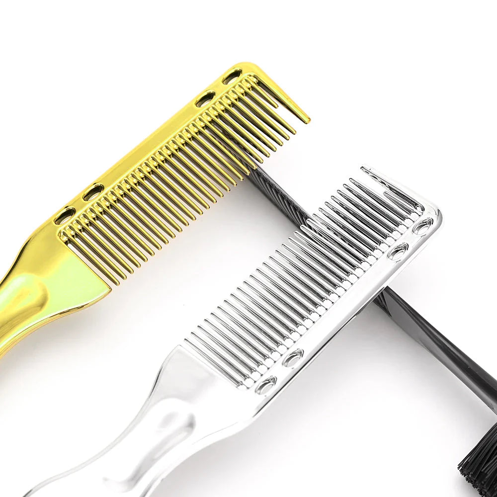 2-in-1 Men's Beard and Hair Styling Brush with soft bristles and vintage-style oil head comb for effortless grooming
