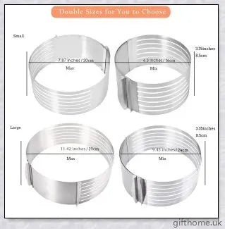 Adjustable stainless steel cake slicer for precise, even cake cutting and dessert portioning