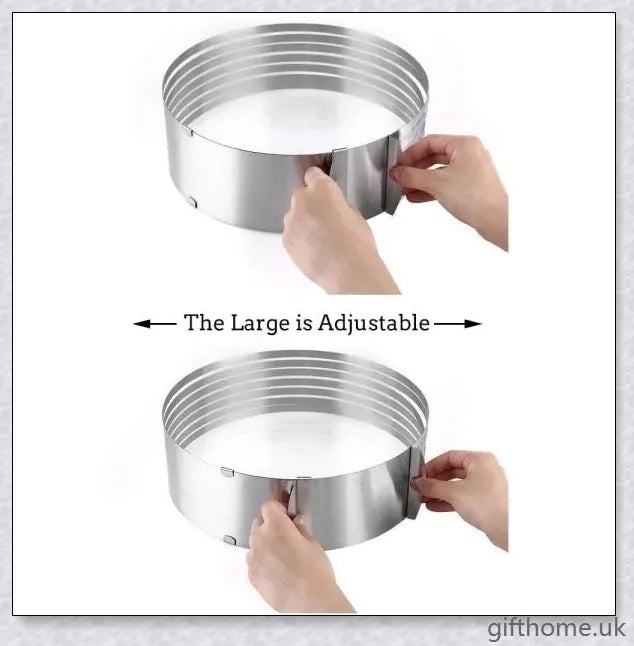 Adjustable stainless steel cake slicer for precise, even cake cutting and dessert portioning