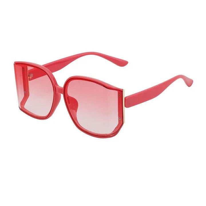 Oversized square sunglasses for women with gradient lenses and premium plastic frames