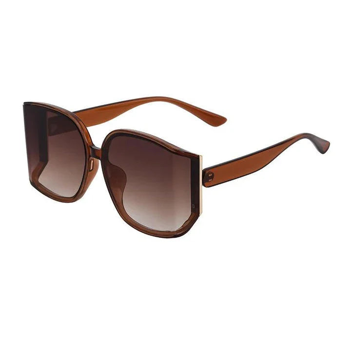 Oversized square sunglasses for women with gradient lenses and premium plastic frames
