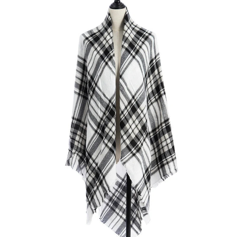Luxury plus-sized double-sided cashmere-like scarf shawl in various colors