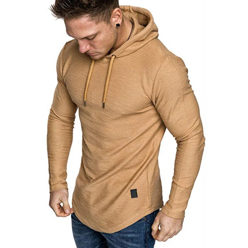 Men's slim-fit cotton blend hoodie in various colours