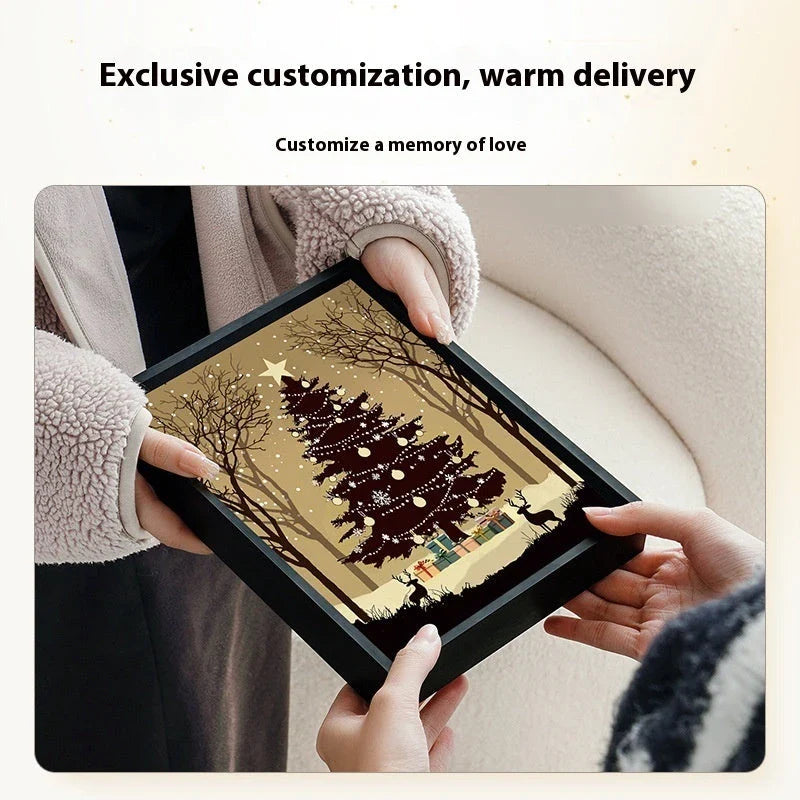 Festive Bluetooth Christmas Tree Ornament Speaker with LED Night Light and Premium Aluminum Alloy Frame