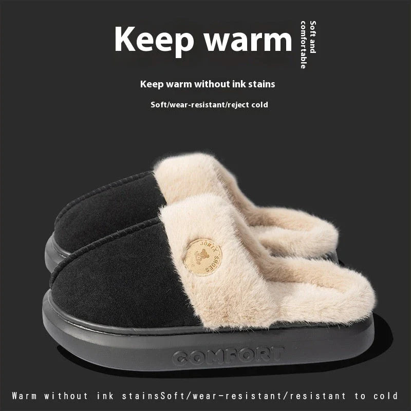 Plush, fleece-lined slippers in a variety of colors for women and men to wear indoors and outdoors