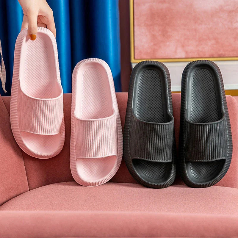 Women's premium EVA slippers in various colors and sizes, featuring soft, cushioned soles and durable non-slip design.