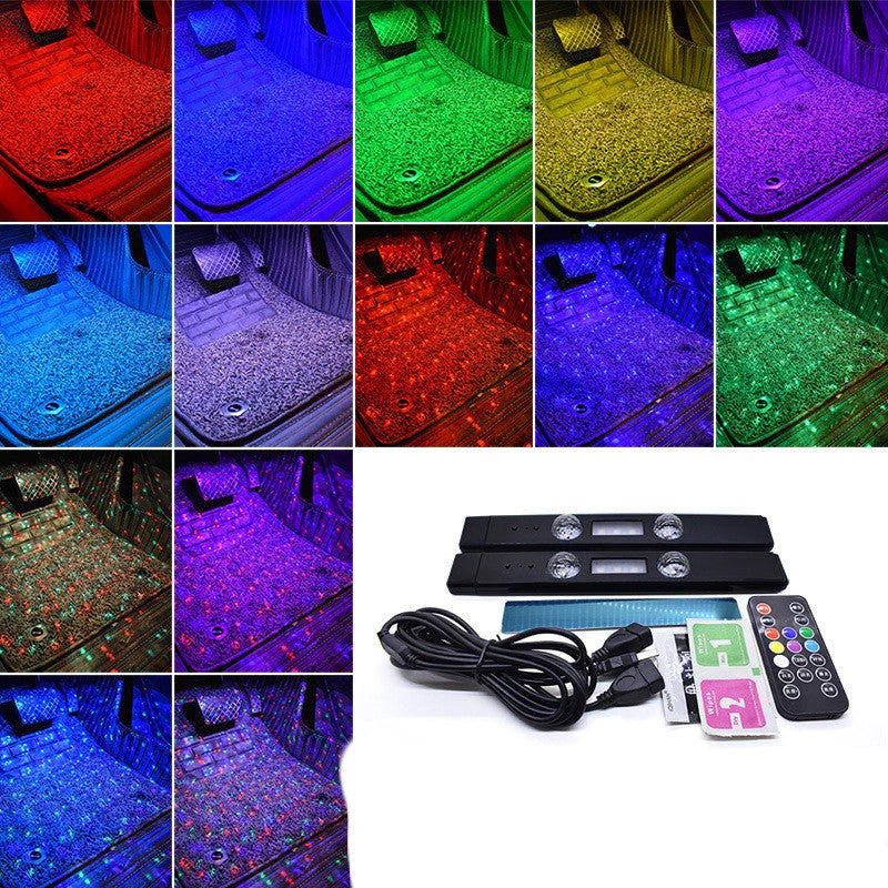 Foot Soles Full Of Stars LED Atmosphere Light for cars, creating a customisable starry night effect