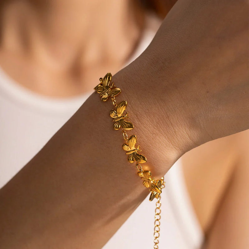 GiftHome UK Elegant and Versatile Stainless Steel Butterfly Bracelet - A Timeless Accessory for UK Women