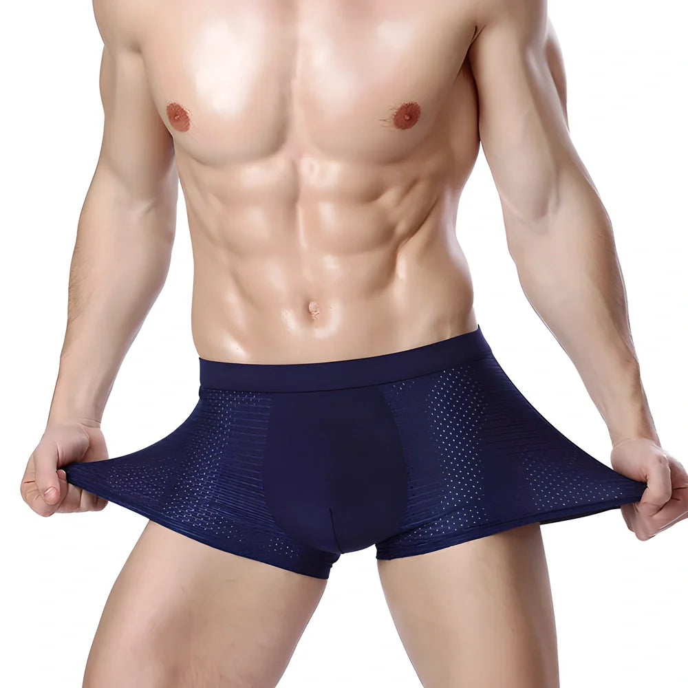 Premium bamboo fibre breathable men's boxer briefs in assorted colours