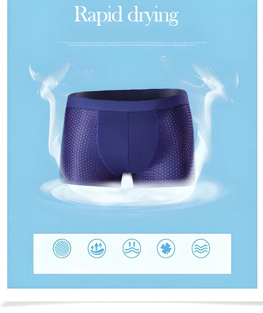 Premium bamboo fibre breathable men's boxer briefs in assorted colours