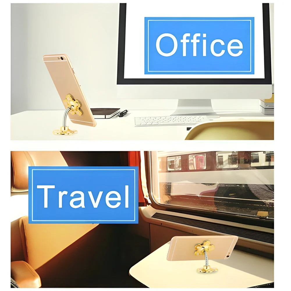 UltraGrip™ phone holder with powerful suction cups that can securely mount to any surface