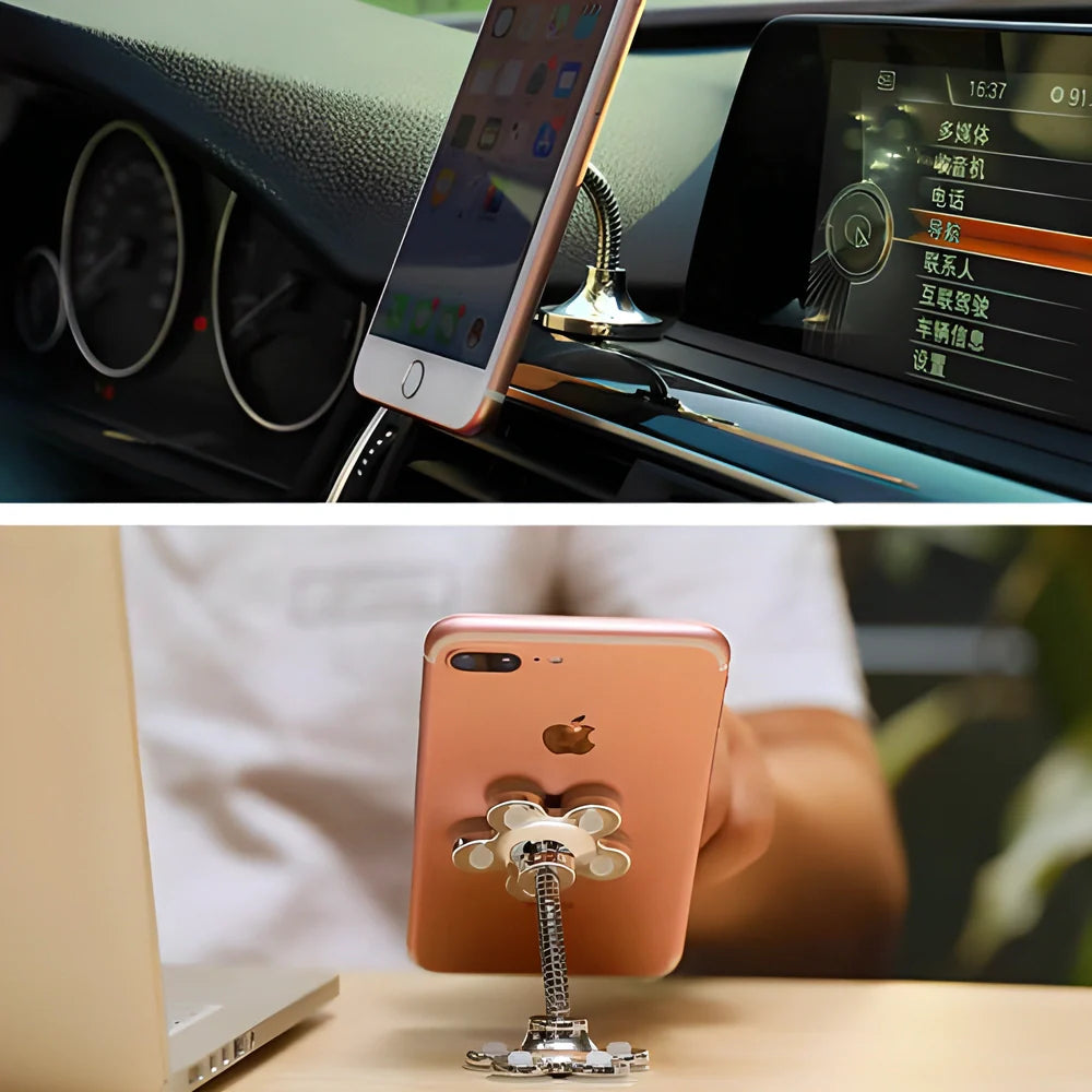 UltraGrip™ phone holder with powerful suction cups that can securely mount to any surface