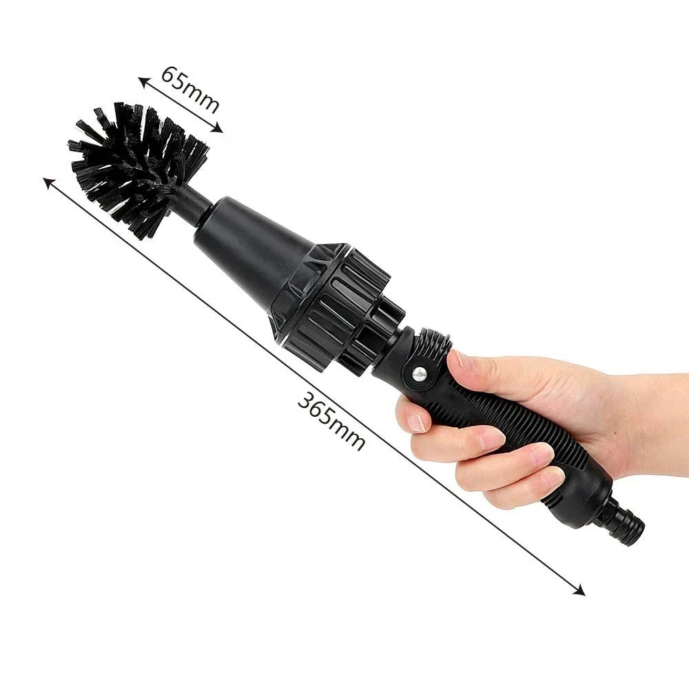 Water-Driven Rotating Cleaning Brush for Effortless Car, Furniture, and Pet Grooming