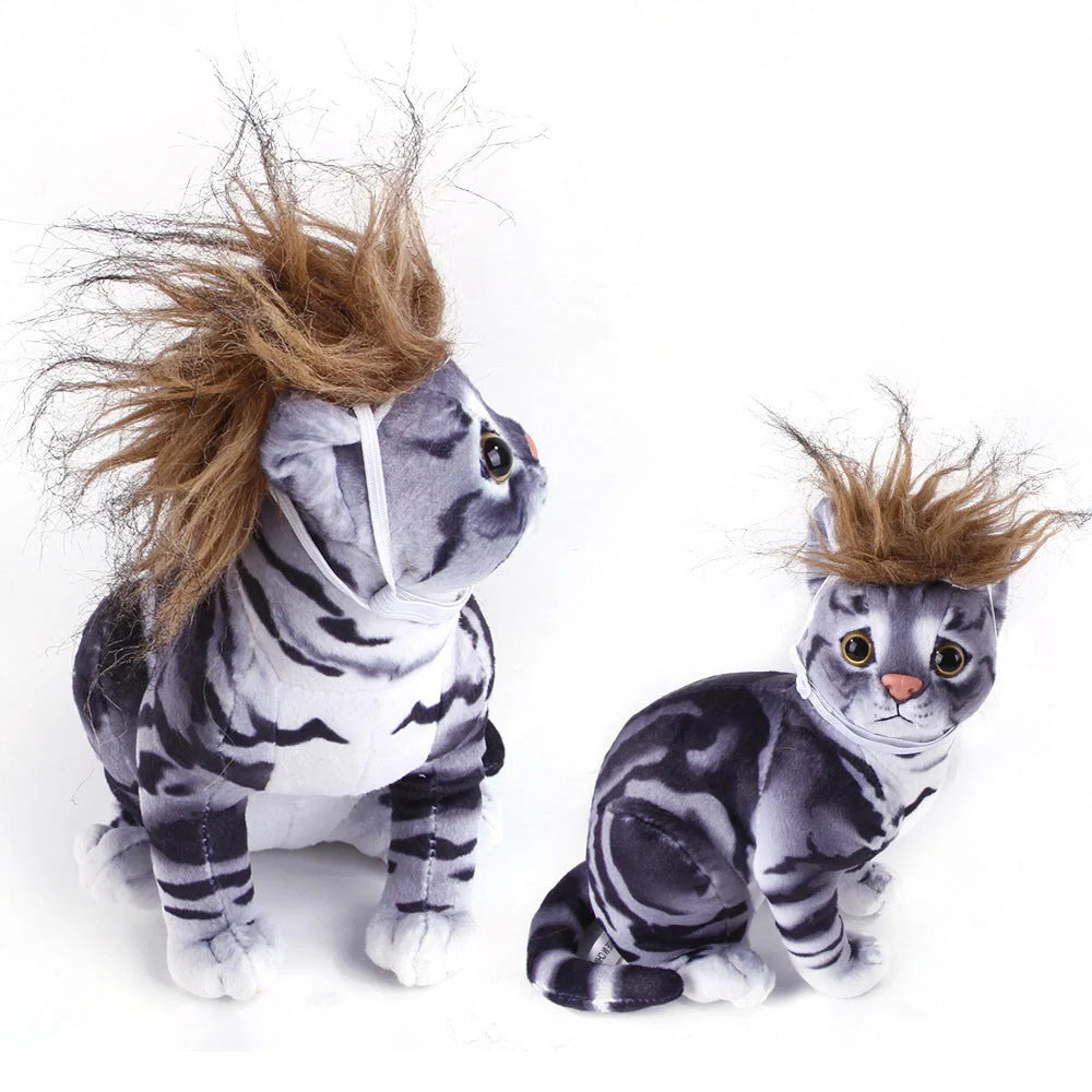 Adjustable dog wig in various colours for pet cosplay and photography