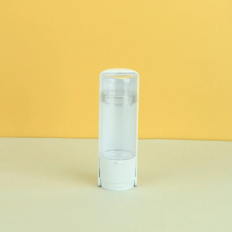 Portable pet water bottle in white and pink with 280ml capacity for outdoor travel