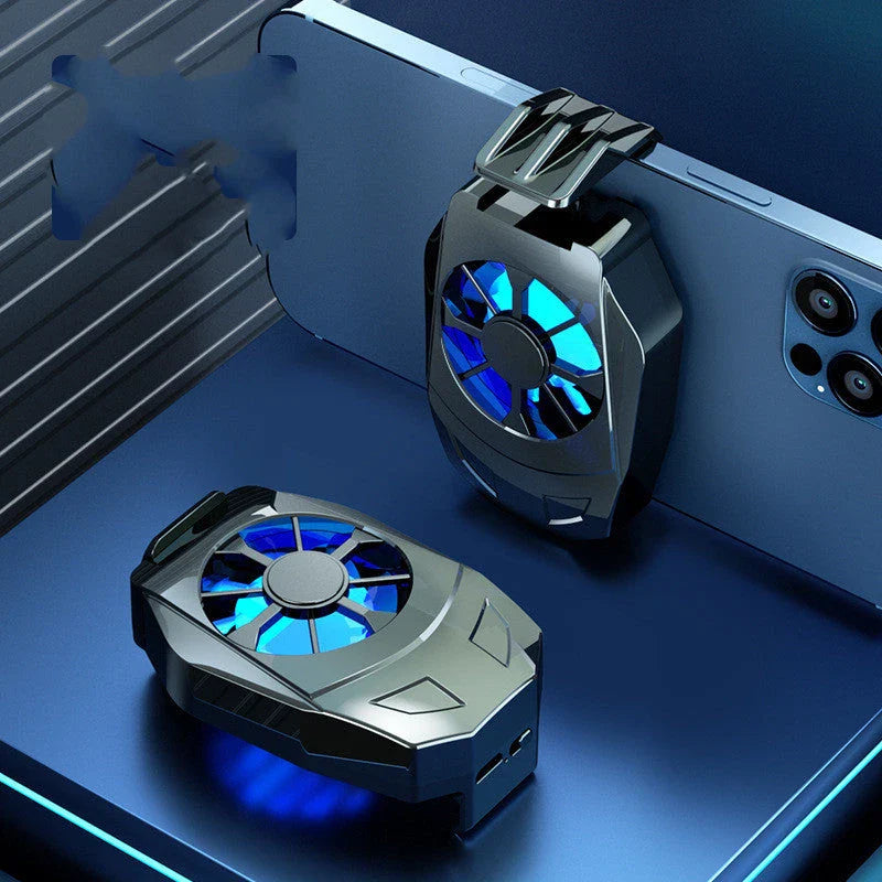 Powerful Mobile Phone Cooling Fan with Gamepad Mount - Sleek Design, Efficient Cooling for Uninterrupted Mobile Gaming