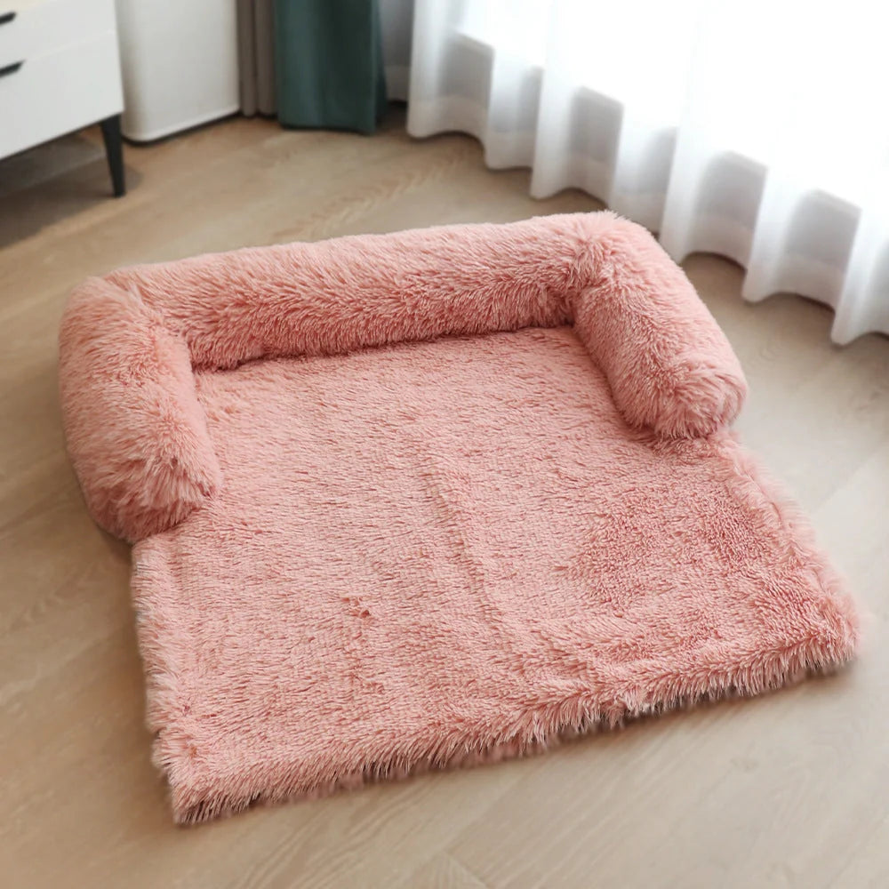 Removable pet dog mat with soft velvet fabric and self-warming polyester inner layer