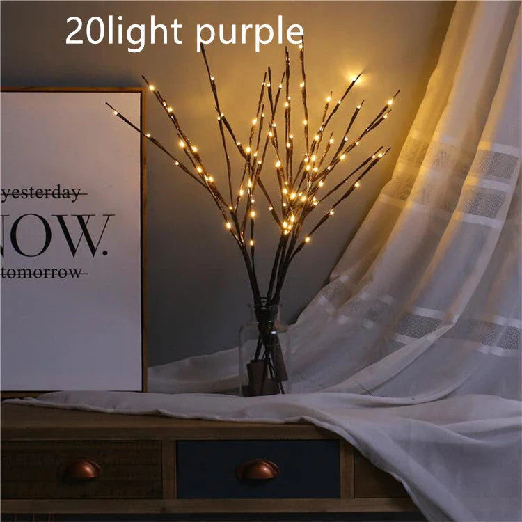 Premium LED Twig Lights with warm, energy-efficient glow for cozy home decor