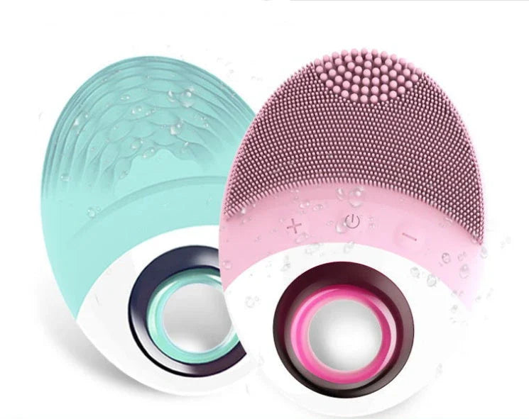 Luxurious electric face cleansing brush with wireless charging, silicone bristles, and advanced sonic technology for deep, thorough cleansing
