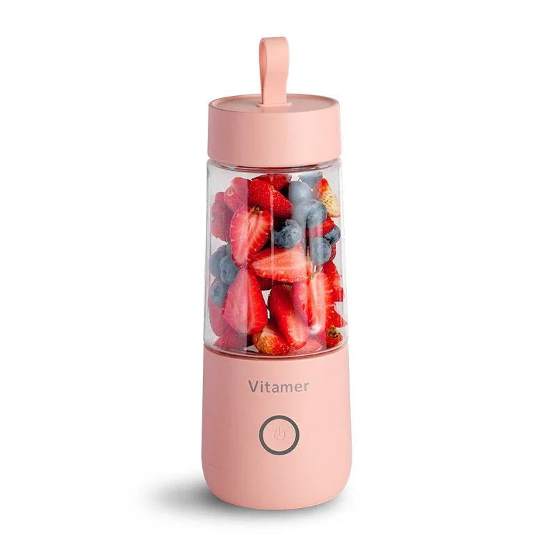 Portable USB rechargeable blender with smooth blending container and powerful motor for creating on-the-go smoothies and juices