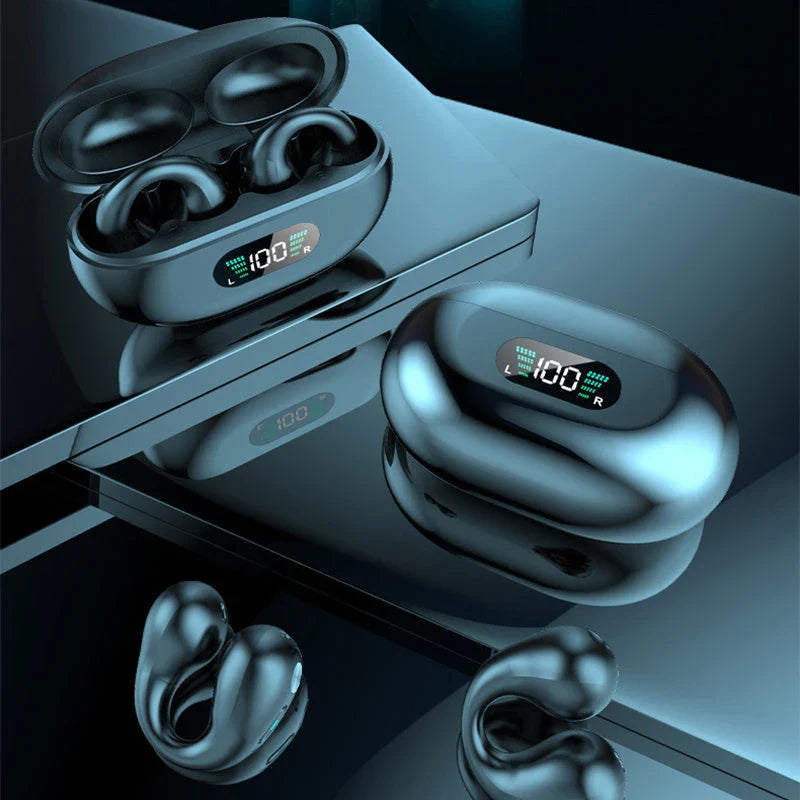 Premium Bone Conduction Wireless Earbuds with Bluetooth 5.3, Dual-Drive Audio, and Ergonomic Ear-Clip Design