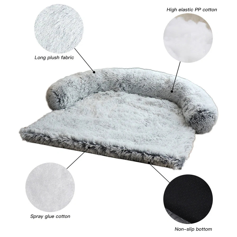 Removable pet dog mat with soft velvet fabric and self-warming polyester inner layer