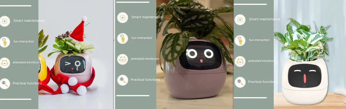 Smart Planter with AI and 7 sensors for easy plant care in various colours