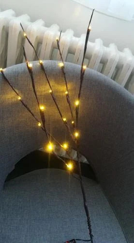 Premium LED Twig Lights with warm, energy-efficient glow for cozy home decor