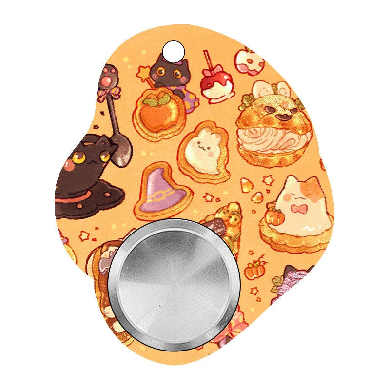 Customizable fidget spinner keychain in various vibrant designs to relieve stress, improve focus, and reduce anxiety