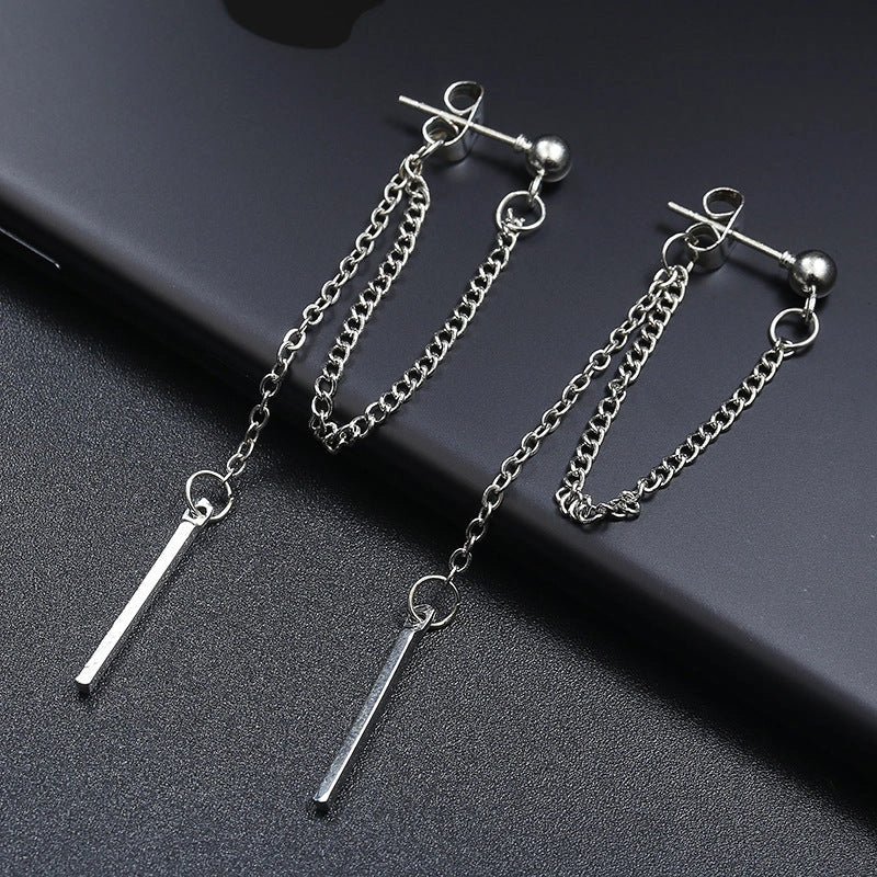 Elegant silver chain earrings for women, perfect for any outfit