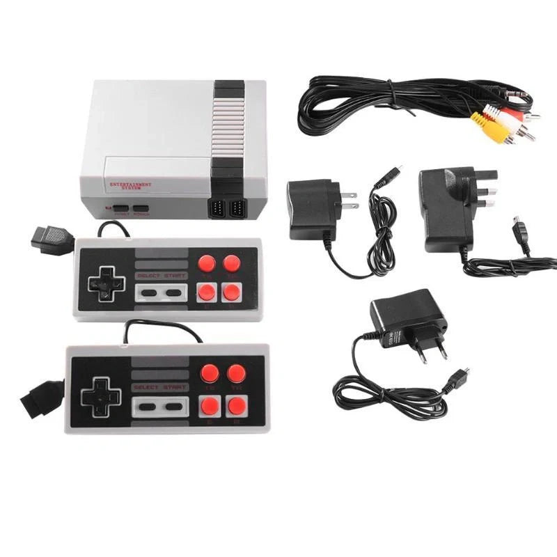 620 classic games console with two joysticks for shared gaming experiences