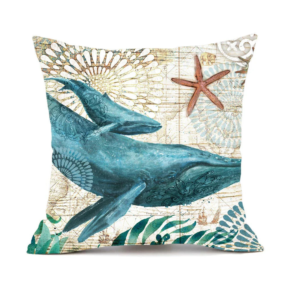 Stylish Sea Life Cushion Covers featuring vibrant marine-inspired designs to enhance British home decor