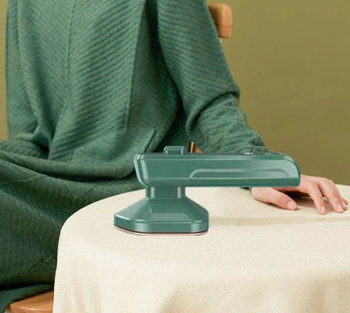 Portable Hanging Steam Iron with Ceramic Soleplate and Temperature Control for Efficient Wrinkle Removal on Clothing