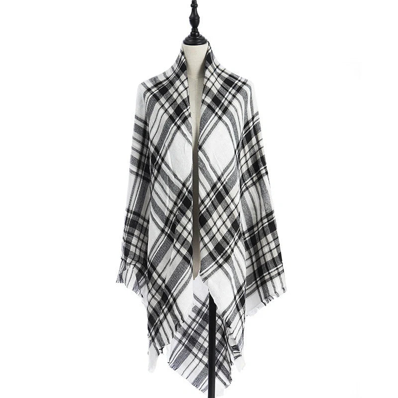 Luxury plus-sized double-sided cashmere-like scarf shawl in various colors