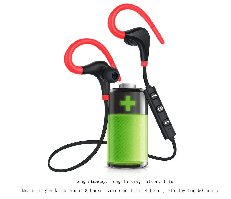 Premium sports Bluetooth headphones with noise cancellation, featuring wireless connectivity, sweat-resistant design, and intuitive touch controls for an enhanced workout experience.