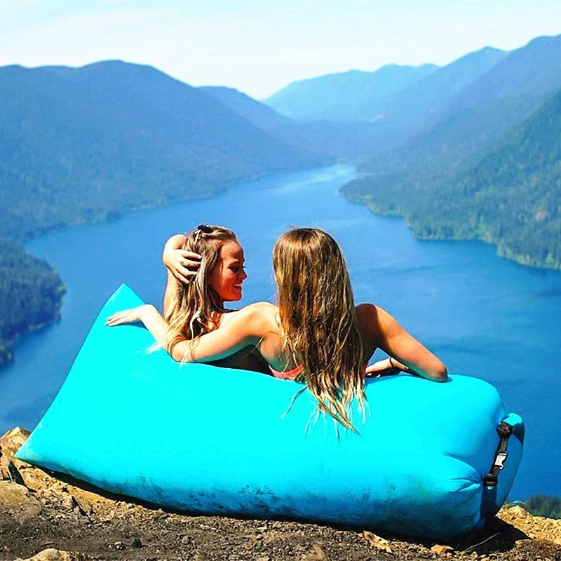 Premium inflatable air sofa in various colours, perfect for outdoor relaxation and leisure
