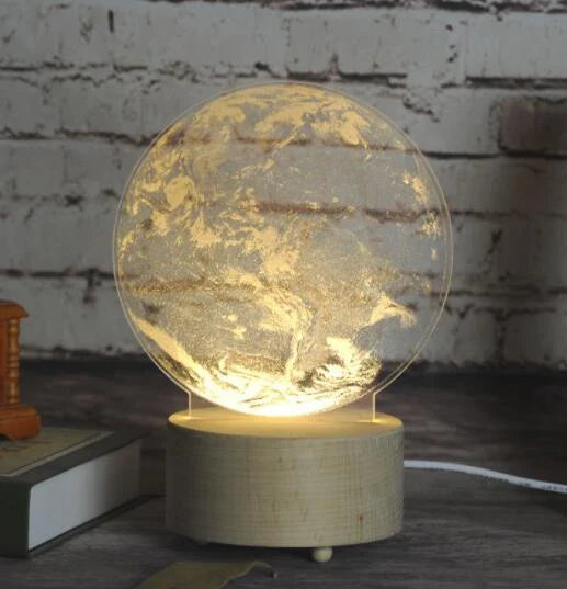 Mesmerizing jellyfish-inspired LED lamp with remote control, creating a serene and calming ambiance in a bedroom or living room