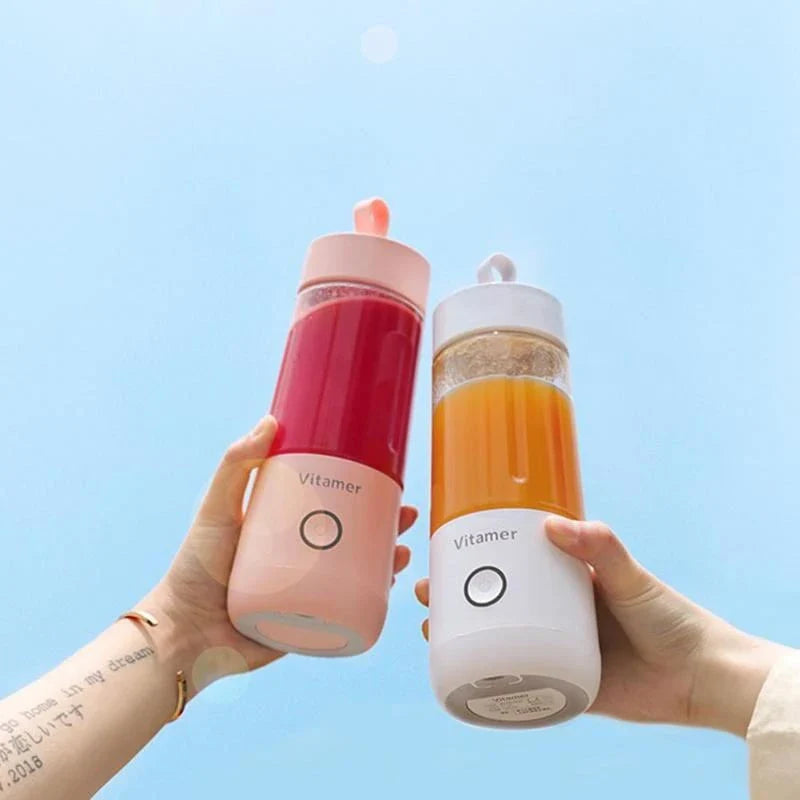 Portable USB rechargeable blender with smooth blending container and powerful motor for creating on-the-go smoothies and juices