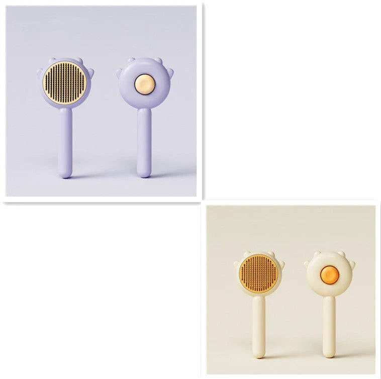 Premium pet grooming comb with massage bristles for a healthy, shiny coat