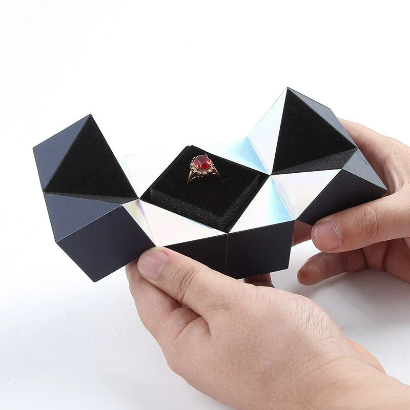A premium Valentine's Day gift box featuring a 'magic cube' opening mechanism, designed to make marriage proposals enchanting and memorable.
