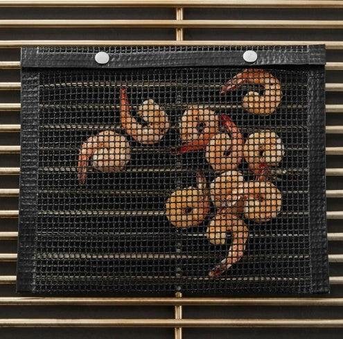 Reusable non-stick BBQ grill mesh bags for outdoor cooking and easy cleanup