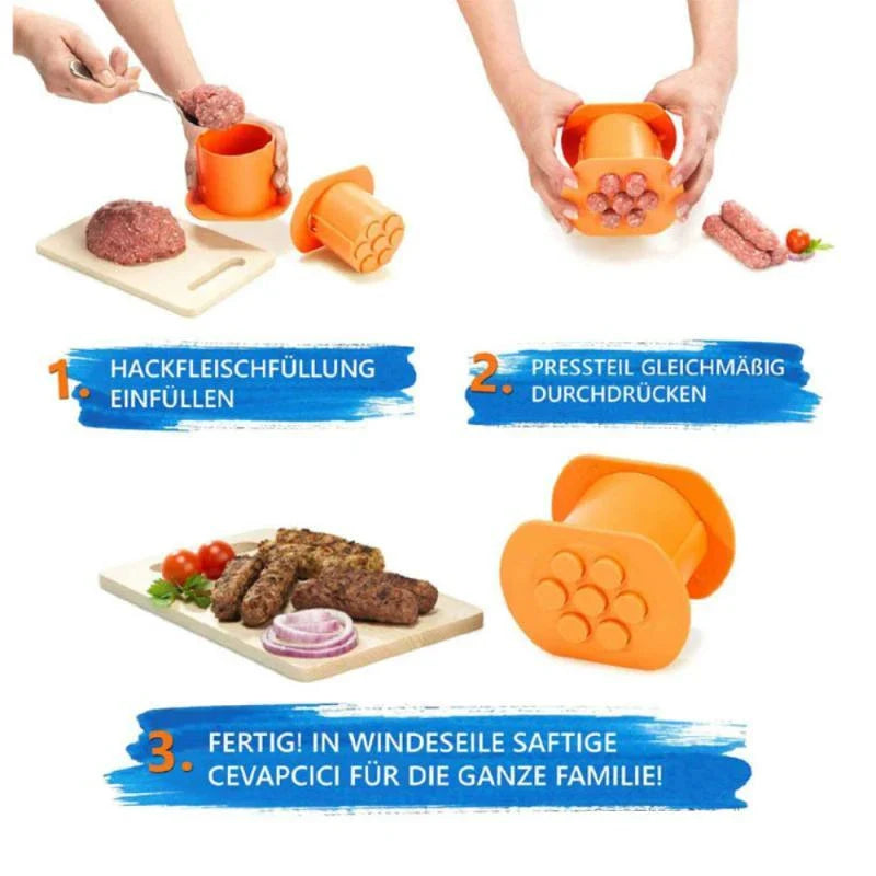 Versatile Meat Press for Homemade Sausages, Hot Dogs, and Other Meat-Based Creations