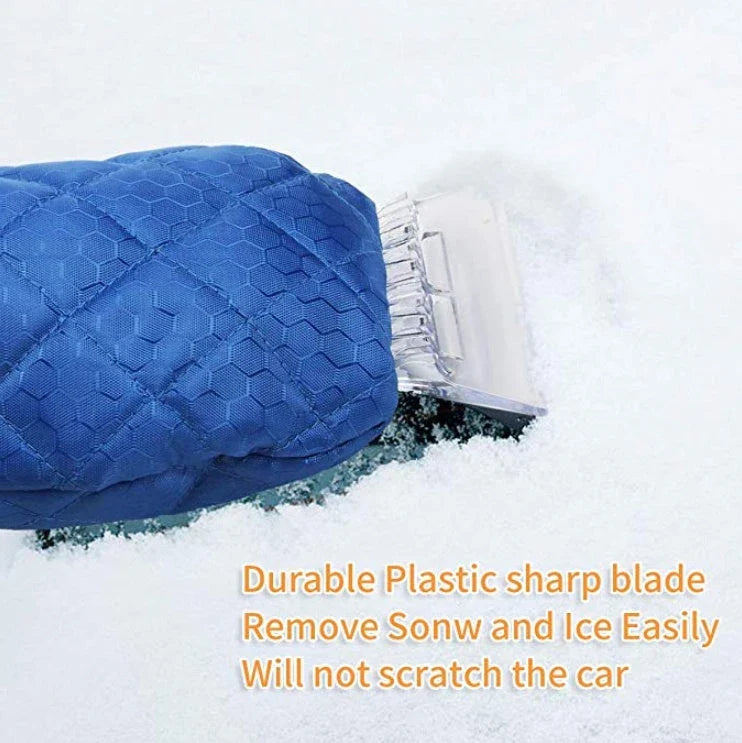 Two premium car ice scrapers with ergonomic handles and unique contoured edges for efficient snow and frost removal