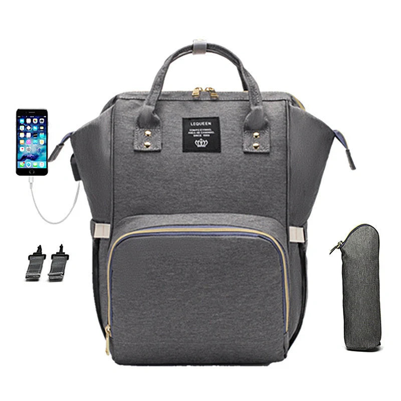 Stylish Mummy Bag - Multifunctional Large Capacity Organiser for Busy Parents in various colours and styles