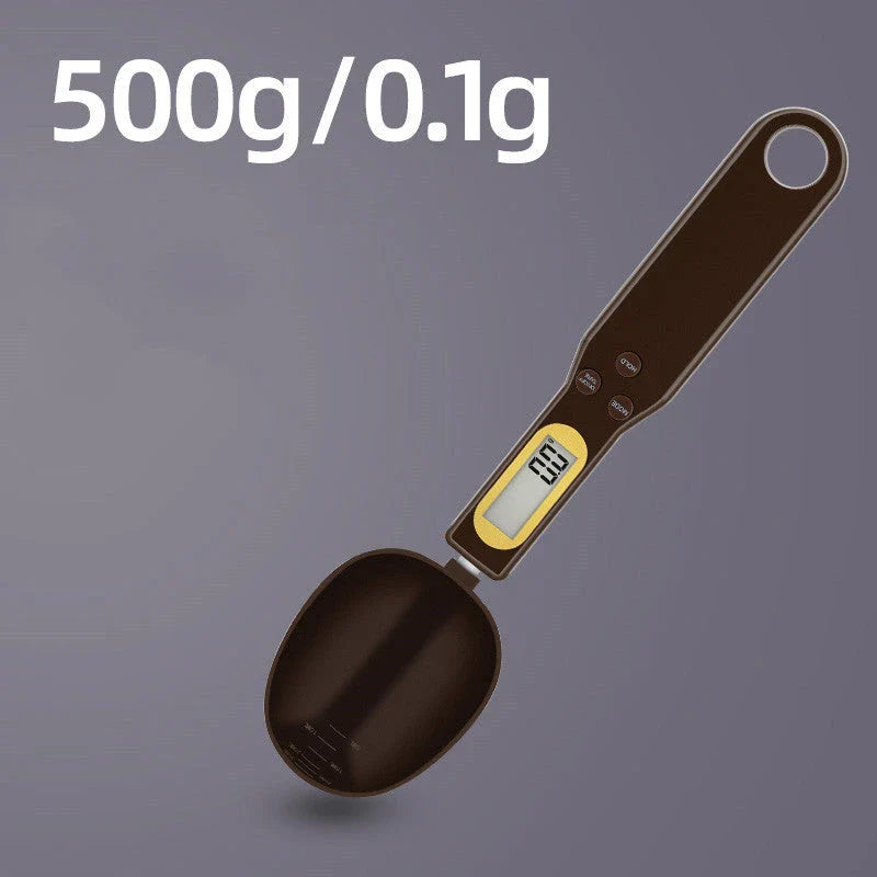 Versatile digital kitchen scale with precise measurements from 0.1g to 500g, multiple unit options, and compact design for easy storage